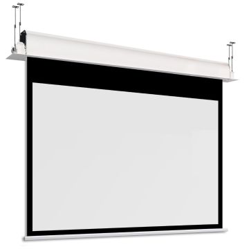 190x107 cm formato 16:9 Schermo Motorizzato da controsoffitto INCEEL con bordi neri (217cm)