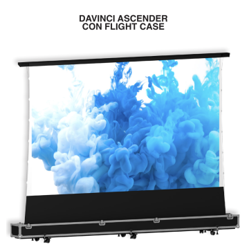 300x169 cm formato 16:9 Schermo DaVinci con flight case