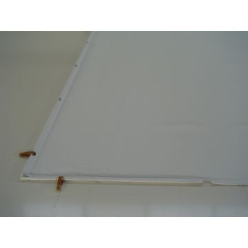Tele con bordi perimetrali asolati - colore pvc bianco con retro nero